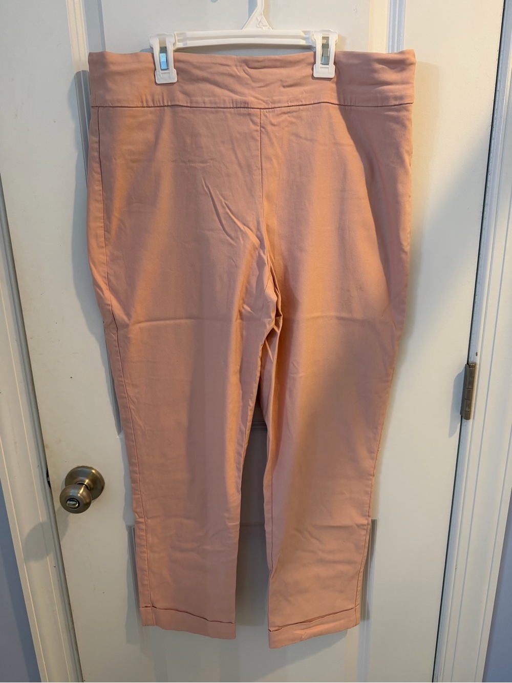 Tribal Cropped Ponte Pants in Dusty Peach